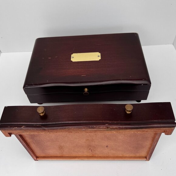 Vintage Reed & Barton / Eureka Manufacturing Company Wooden Jewelry Chest 11"x7" - Picture 15 of 16